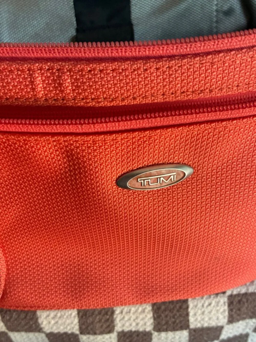 Vintage Tumi T3 Train Make-up/Toiletry Case Coral